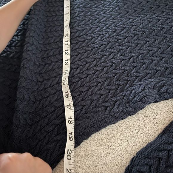 #118 Véro navy cable knit sweater dress - Picture 5 of 8